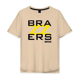 Мужская футболка хлопок Oversize с принтом Brazzers Bros в Белгороде, 100% хлопок | свободный крой, круглый ворот, “спинка” длиннее передней части | brazzers