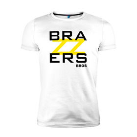 Мужская футболка премиум с принтом Brazzers Bros в Белгороде, 92% хлопок, 8% лайкра | приталенный силуэт, круглый вырез ворота, длина до линии бедра, короткий рукав | Тематика изображения на принте: brazzers