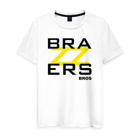 Мужская футболка хлопок с принтом Brazzers Bros в Белгороде, 100% хлопок | прямой крой, круглый вырез горловины, длина до линии бедер, слегка спущенное плечо. | brazzers