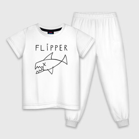 Детская пижама хлопок с принтом Flipper в Белгороде, 100% хлопок |  брюки и футболка прямого кроя, без карманов, на брюках мягкая резинка на поясе и по низу штанин
 | flipper | kurt | nirvana | курт кобейн | курта кобейна | нирвана