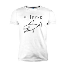 Мужская футболка премиум с принтом Flipper в Белгороде, 92% хлопок, 8% лайкра | приталенный силуэт, круглый вырез ворота, длина до линии бедра, короткий рукав | flipper | kurt | nirvana | курт кобейн | курта кобейна | нирвана