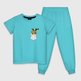 Детская пижама хлопок с принтом Springtrap в кармане FNAF в Белгороде, 100% хлопок |  брюки и футболка прямого кроя, без карманов, на брюках мягкая резинка на поясе и по низу штанин
 | Тематика изображения на принте: fnaf | springtrap | карман | фнаф