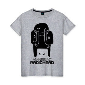 Женская футболка хлопок с принтом Radiohead в Белгороде, 100% хлопок | прямой крой, круглый вырез горловины, длина до линии бедер, слегка спущенное плечо | capitol | creep | emi | parlophone | the king of limbs | джонни гринвуд | колин гринвуд | радиохэд | том йорк | фил селуэй | эд о’брайен