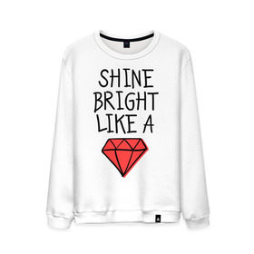 Мужской свитшот хлопок с принтом Shine bright like a diamond в Белгороде, 100% хлопок |  | badgirl | diamond | rihanna | riri | rnb | umbrella | риана | рианна