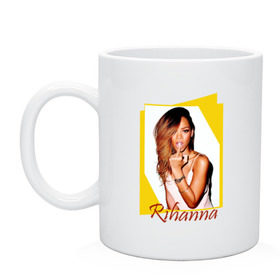Кружка с принтом Rihanna в Белгороде, керамика | объем — 330 мл, диаметр — 80 мм. Принт наносится на бока кружки, можно сделать два разных изображения | Тематика изображения на принте: badgirl | rihanna | riri | риана | рианна | рнб