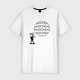 Мужская футболка премиум с принтом Radiohead в Белгороде, 92% хлопок, 8% лайкра | приталенный силуэт, круглый вырез ворота, длина до линии бедра, короткий рукав | 