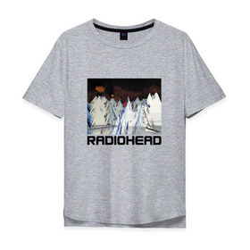 Мужская футболка хлопок Oversize с принтом Radiohead в Белгороде, 100% хлопок | свободный крой, круглый ворот, “спинка” длиннее передней части | creep | emi | radiohead | rok