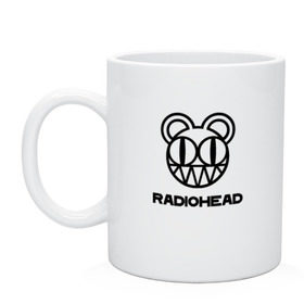Кружка с принтом Radiohead в Белгороде, керамика | объем — 330 мл, диаметр — 80 мм. Принт наносится на бока кружки, можно сделать два разных изображения | Тематика изображения на принте: creep | emi | radiohead | rok