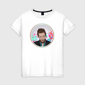 Женская футболка хлопок с принтом Coldplay в Белгороде, 100% хлопок | прямой крой, круглый вырез горловины, длина до линии бедер, слегка спущенное плечо | 