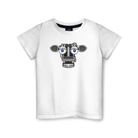 Детская футболка хлопок с принтом Endoskeleton FNAF в Белгороде, 100% хлопок | круглый вырез горловины, полуприлегающий силуэт, длина до линии бедер | Тематика изображения на принте: endoskeleton | fnaf | фнаф