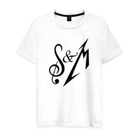 Мужская футболка хлопок с принтом Metallica: S&M в Белгороде, 100% хлопок | прямой крой, круглый вырез горловины, длина до линии бедер, слегка спущенное плечо. | металлика