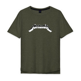 Мужская футболка хлопок Oversize с принтом Логотип Metallica (old) в Белгороде, 100% хлопок | свободный крой, круглый ворот, “спинка” длиннее передней части | металлика