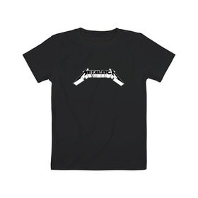 Детская футболка хлопок с принтом Логотип Metallica (old) в Белгороде, 100% хлопок | круглый вырез горловины, полуприлегающий силуэт, длина до линии бедер | металлика