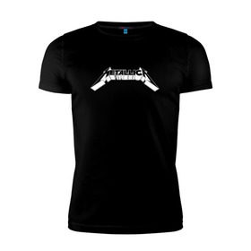 Мужская футболка премиум с принтом Логотип Metallica (old) в Белгороде, 92% хлопок, 8% лайкра | приталенный силуэт, круглый вырез ворота, длина до линии бедра, короткий рукав | металлика