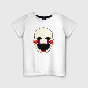 Детская футболка хлопок с принтом Puppet FNAF Марионетка в Белгороде, 100% хлопок | круглый вырез горловины, полуприлегающий силуэт, длина до линии бедер | Тематика изображения на принте: fnaf | puppet | фнаф
