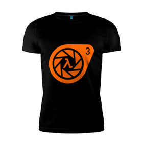 Мужская футболка премиум с принтом Half-Life 3 в Белгороде, 92% хлопок, 8% лайкра | приталенный силуэт, круглый вырез ворота, длина до линии бедра, короткий рукав | half life | игра | халф лайф
