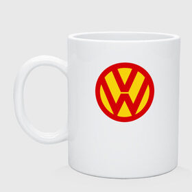 Кружка с принтом Super Volkswagen в Белгороде, керамика | объем — 330 мл, диаметр — 80 мм. Принт наносится на бока кружки, можно сделать два разных изображения | Тематика изображения на принте: super volkswagen