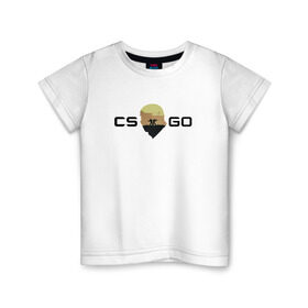 Детская футболка хлопок с принтом CS GO в Белгороде, 100% хлопок | круглый вырез горловины, полуприлегающий силуэт, длина до линии бедер | counter   strike | контра | стрелялка