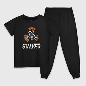Детская пижама хлопок с принтом Stalker в Белгороде, 100% хлопок |  брюки и футболка прямого кроя, без карманов, на брюках мягкая резинка на поясе и по низу штанин
 | shooter | stalker | радиация | шутер