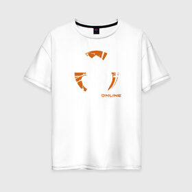 Женская футболка хлопок Oversize с принтом Stalker в Белгороде, 100% хлопок | свободный крой, круглый ворот, спущенный рукав, длина до линии бедер
 | shooter | stalker | радиация | шутер