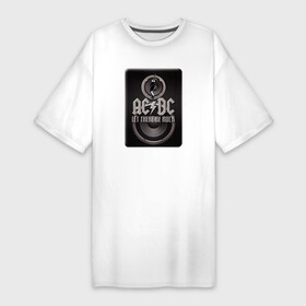 Платье-футболка хлопок с принтом Let there be rock в Белгороде,  |  | acdc | metall | метал | рок группы | траш