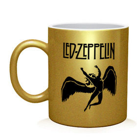 Кружка с принтом Led Zeppelin swan в Белгороде, керамика | объем — 330 мл, диаметр — 80 мм. Принт наносится на бока кружки, можно сделать два разных изображения | Тематика изображения на принте: led zeppelin