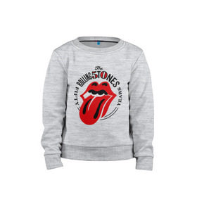 Детский свитшот хлопок с принтом Rolling Stones в Белгороде, 100% хлопок | круглый вырез горловины, эластичные манжеты, пояс и воротник | Тематика изображения на принте: rolling stones