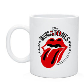 Кружка с принтом Rolling Stones в Белгороде, керамика | объем — 330 мл, диаметр — 80 мм. Принт наносится на бока кружки, можно сделать два разных изображения | Тематика изображения на принте: rolling stones