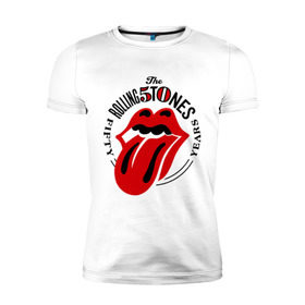 Мужская футболка премиум с принтом Rolling Stones в Белгороде, 92% хлопок, 8% лайкра | приталенный силуэт, круглый вырез ворота, длина до линии бедра, короткий рукав | Тематика изображения на принте: rolling stones