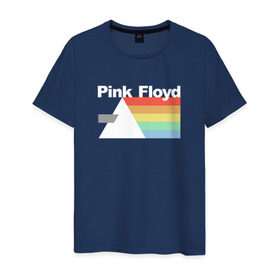 Мужская футболка хлопок с принтом Pink Floyd в Белгороде, 100% хлопок | прямой крой, круглый вырез горловины, длина до линии бедер, слегка спущенное плечо. | Тематика изображения на принте: pank | rok | пинк флойд)