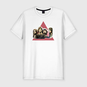 Мужская футболка премиум с принтом Pink Floyd portrait в Белгороде, 92% хлопок, 8% лайкра | приталенный силуэт, круглый вырез ворота, длина до линии бедра, короткий рукав | pank | rok | пинк флойд)