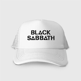 Кепка тракер с сеткой с принтом Black Sabbath в Белгороде, трикотажное полотно; задняя часть — сетка | длинный козырек, универсальный размер, пластиковая застежка | black sabbath