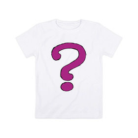 Детская футболка хлопок с принтом Риддлер Загадочник в Белгороде, 100% хлопок | круглый вырез горловины, полуприлегающий силуэт, длина до линии бедер | риддлер загадочник gotham