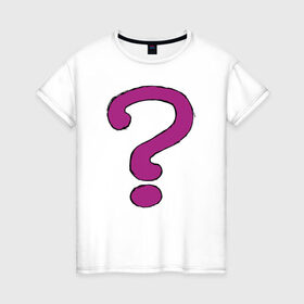 Женская футболка хлопок с принтом Риддлер Загадочник в Белгороде, 100% хлопок | прямой крой, круглый вырез горловины, длина до линии бедер, слегка спущенное плечо | риддлер загадочник gotham