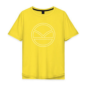 Мужская футболка хлопок Oversize с принтом Kingsman logo в Белгороде, 100% хлопок | свободный крой, круглый ворот, “спинка” длиннее передней части | kingsman | kingsman лого белое.king | logo | man | кингсмэн