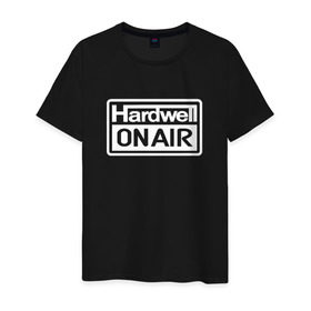 Мужская футболка хлопок с принтом Hardwell on air в Белгороде, 100% хлопок | прямой крой, круглый вырез горловины, длина до линии бедер, слегка спущенное плечо. | dj | hardwell | hardwell on air | house | хардвелл