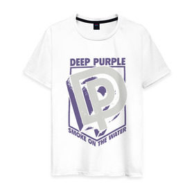 Мужская футболка хлопок с принтом Deep Purple в Белгороде, 100% хлопок | прямой крой, круглый вырез горловины, длина до линии бедер, слегка спущенное плечо. | Тематика изображения на принте: deep | deep purple | metal | purple | rock | trash metal | дип перпл | метал | металл | рок