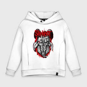 Детское худи Oversize хлопок с принтом Slipknot goat в Белгороде, френч-терри — 70% хлопок, 30% полиэстер. Мягкий теплый начес внутри —100% хлопок | боковые карманы, эластичные манжеты и нижняя кромка, капюшон на магнитной кнопке | metall | punk | slipknot | метал | панк рок | слипнот