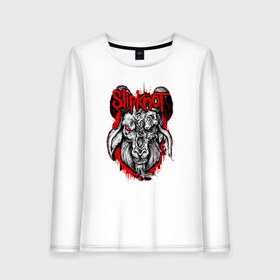 Женский лонгслив хлопок с принтом Slipknot goat в Белгороде, 100% хлопок |  | metall | punk | slipknot | метал | панк рок | слипнот