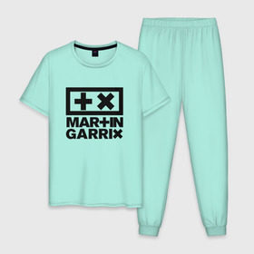 Мужская пижама хлопок с принтом Martin Garrix в Белгороде, 100% хлопок | брюки и футболка прямого кроя, без карманов, на брюках мягкая резинка на поясе и по низу штанин
 | animals | dj | garrix | house | martin garrix