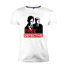 Мужская футболка премиум с принтом Настоящий детектив в Белгороде, 92% хлопок, 8% лайкра | приталенный силуэт, круглый вырез ворота, длина до линии бедра, короткий рукав | true detective | сериал