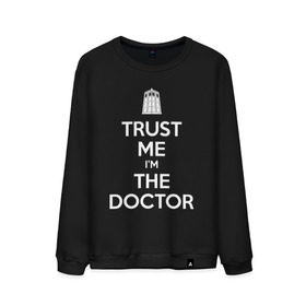 Мужской свитшот хлопок с принтом Trust me I`m the doctor в Белгороде, 100% хлопок |  | Тематика изображения на принте: doctor who | keep calm | для темных основtrust me | доктор кто