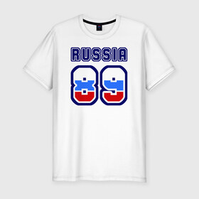 Мужская футболка премиум с принтом Russia - 89 (Ямало-Ненецк. АО) в Белгороде, 92% хлопок, 8% лайкра | приталенный силуэт, круглый вырез ворота, длина до линии бедра, короткий рукав | Тематика изображения на принте: 