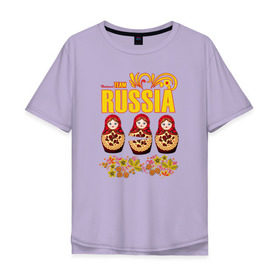 Мужская футболка хлопок Oversize с принтом National team Russia в Белгороде, 100% хлопок | свободный крой, круглый ворот, “спинка” длиннее передней части | матрешки | патриоты | родина | россия | рф