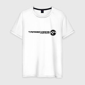 Мужская футболка хлопок с принтом TAMRECORDS в Белгороде, 100% хлопок | прямой крой, круглый вырез горловины, длина до линии бедер, слегка спущенное плечо. | dnb | neurofunk | tamrecords | нейропанк