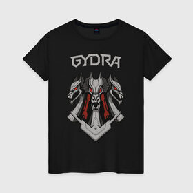 Женская футболка хлопок с принтом Gydra в Белгороде, 100% хлопок | прямой крой, круглый вырез горловины, длина до линии бедер, слегка спущенное плечо | bes | neurofunk | neuropunk | tamrecords