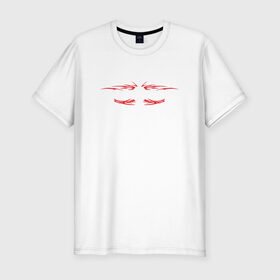 Мужская футболка премиум с принтом Neuropunk RED в Белгороде, 92% хлопок, 8% лайкра | приталенный силуэт, круглый вырез ворота, длина до линии бедра, короткий рукав | dnb | neurofunk | neuropunk | neuropunk   это подкаст и серия вечеринок от лейбла tamrecords.tamrecords | нейропанк