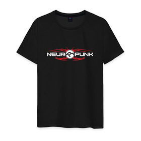 Мужская футболка хлопок с принтом Neuropunk RED в Белгороде, 100% хлопок | прямой крой, круглый вырез горловины, длина до линии бедер, слегка спущенное плечо. | dnb | neurofunk | neuropunk | neuropunk   это подкаст и серия вечеринок от лейбла tamrecords.tamrecords | нейропанк