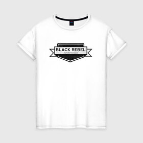 Женская футболка хлопок с принтом Black Rebel Motorcycle Club в Белгороде, 100% хлопок | прямой крой, круглый вырез горловины, длина до линии бедер, слегка спущенное плечо | 