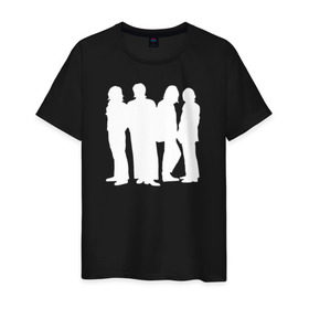 Мужская футболка хлопок с принтом The Beatles в Белгороде, 100% хлопок | прямой крой, круглый вырез горловины, длина до линии бедер, слегка спущенное плечо. | the beatles битлз джон леннон пол маккарти би